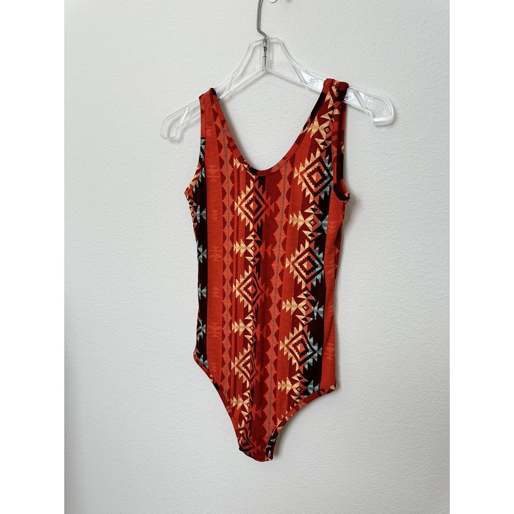 NWT Lucky & Blessed Filly Flair Aztec Print Tank Top Body Suit Size Small - Picture 4 of 8